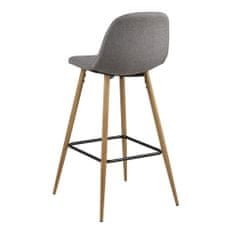 Design Scandinavia Barová židle Wanda (SET 2 ks), dub/sv. šedá