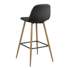 Design Scandinavia Barová židle Wanda (SET 2 ks), dub/šedá