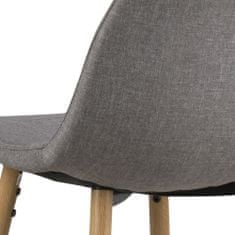 Design Scandinavia Barová židle Wanda (SET 2 ks), dub/sv. šedá