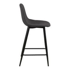 Design Scandinavia Barová židle Wanda (SET 2 ks), černá/šedá
