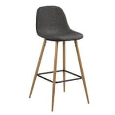 Design Scandinavia Barová židle Wanda (SET 2 ks), dub/šedá