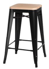 Fernity Barová židle Paris Wood 65cm, borovice černá přírodní