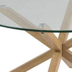 Design Scandinavia Konferenční stolek Skyline, 82 cm, dub/čirá