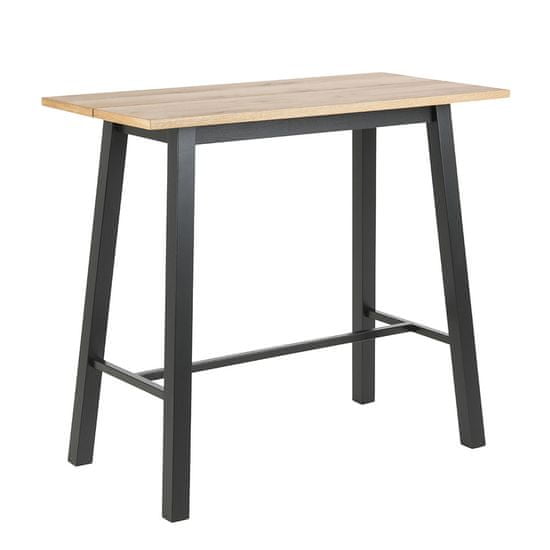 Design Scandinavia Barový stůl Rachel, 117 cm, černá/dub