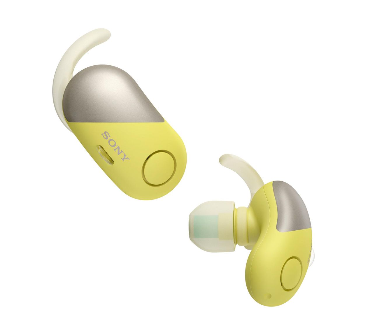 Bezdrátová Bluetooth sluchátka Sony WF-SP700N NFC silikonový oblouk bezpečný úchyt 4 velikosti špuntů