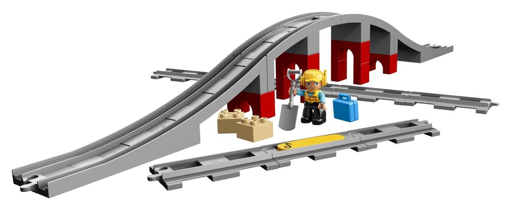 Levně LEGO DUPLO® 10872 Doplňky k vláčku – most a koleje