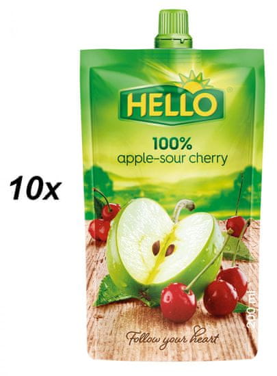 Hello 100% jablko-višeň 10x200ml