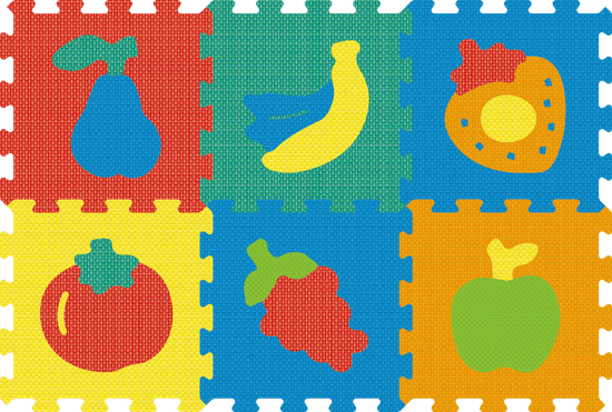 Lamps Pěnový koberec puzzle ovoce