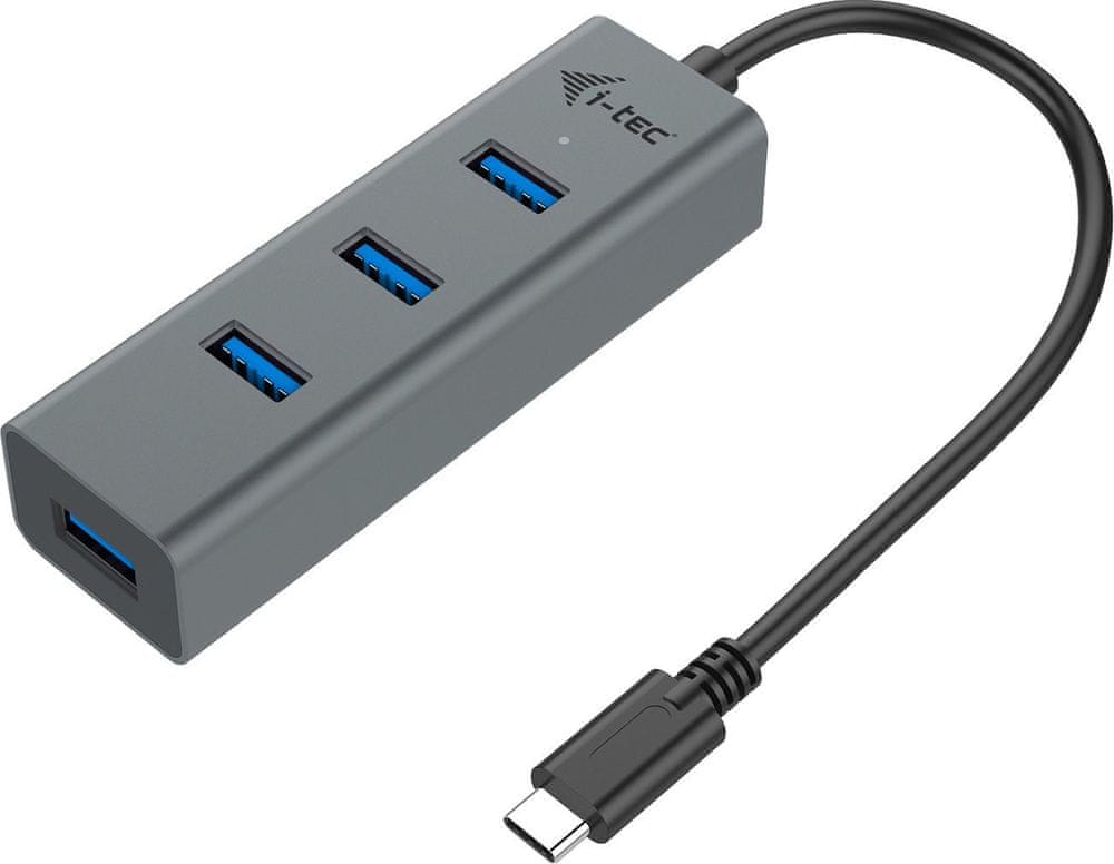 I-TEC USB-C Metal 4-portový HUB, 4x USB 3.0 C31HUBMETAL403