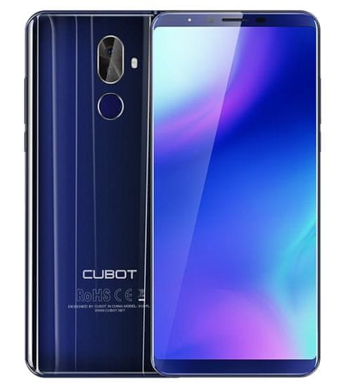 Cubot X18 PLUS, Dual SIM, LTE, 64 GB, 4GB RAM, modrá