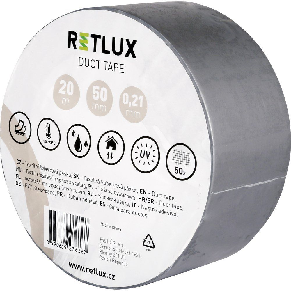Levně Retlux Textilní kobercová páska RIT DT2 Duct tape 20m x 50mm