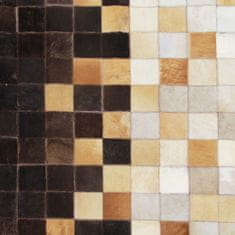 KONDELA Kožený koberec Typ 7 170x240 cm - vzor patchwork
