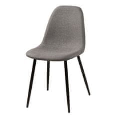 Design Scandinavia Jídelní židle Wanda (SET 4 ks), světle šedá