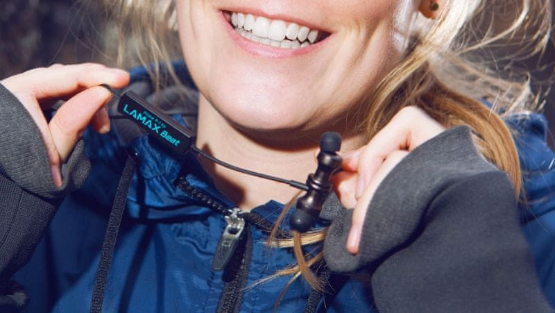 Bezdrátová sluchátka bluetooth LAMAX Beat Prime P-1 magnetická sluchátka hands-free ovládání na kabelu