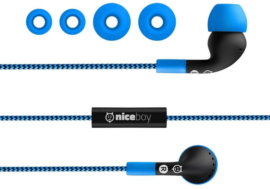 Sluchátka Niceboy Hive WE1 ovládání hlasitosti mikrofon hands-free