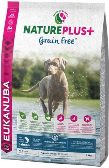 Eukanuba Nature Plus+ Puppy Grain Free Salmon 2,3 kg EXPIRACE 02.07.2022