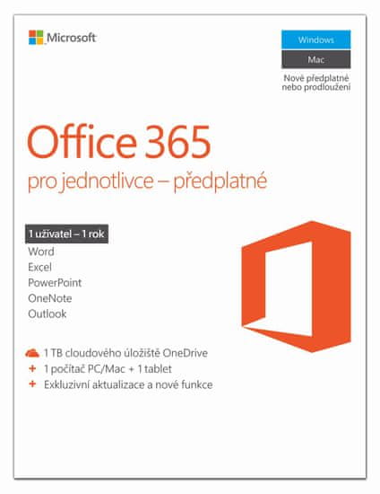Microsoft Office 365 pro jednotlivce (QQ2-00602)