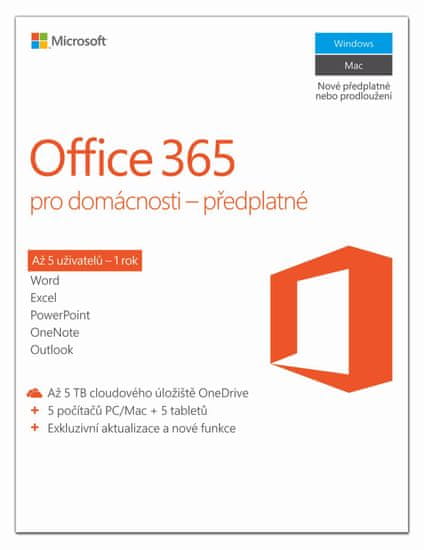 Microsoft Office 365 pro domácnosti (6GQ-00721)