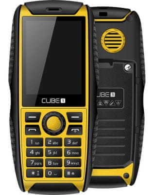 Cube1 S200, odolný tlačítkový telefon, voděodolný, odolný, nerozbitný, IP68, vojenský standard