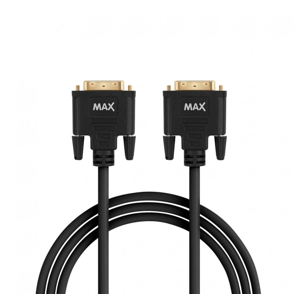 Levně MAX propojovací kabel DVI, černý 2 m