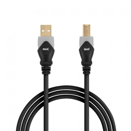 MAX kabel USB 2.0, USB A a USB B 1m