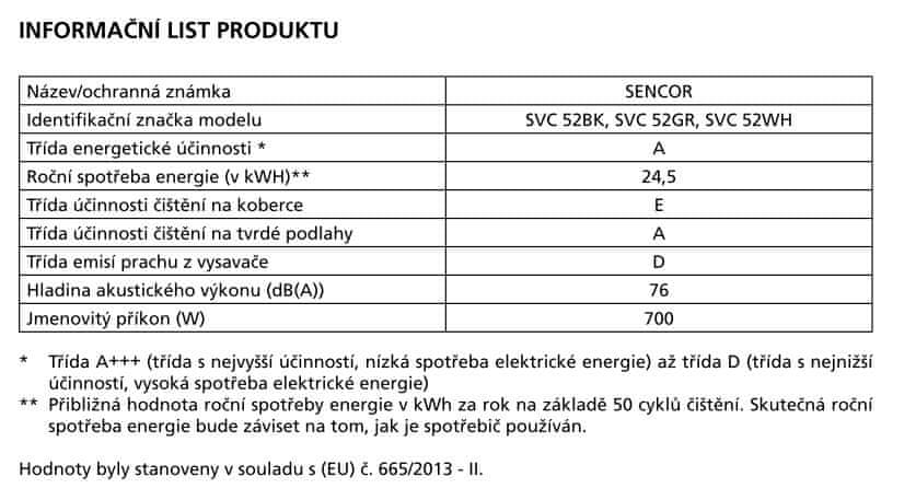 Levně SENCOR SVC 52BK-EUE3 - rozbaleno