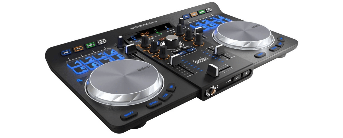 reproduktor mixážní pult sluchátka dj Hercules Universal DJ + XPS 2.0 80 DJ Set + DJ M40.1 skladné rozměry cestovní