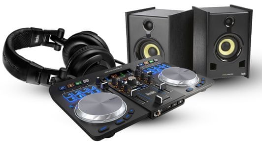 sestava mixážní pult sluchátka reproduktor Hercules Universal DJ + XPS 2.0 80 DJ Set + DJ M40.1