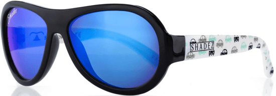 Shadez Chlapecké sluneční brýle Designers s autíčky černo-bílé