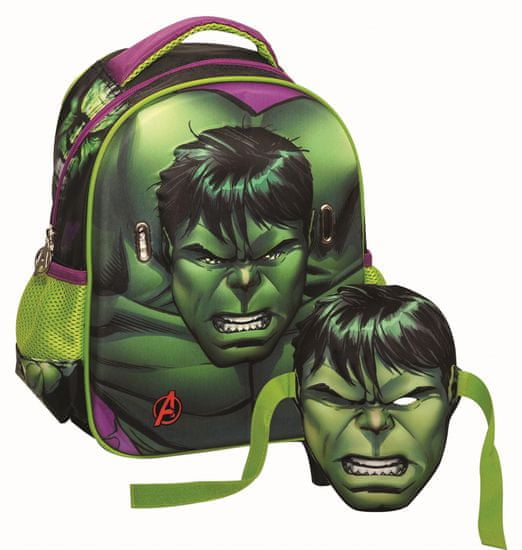 GIM Baťůžek Junior oválný Hulk s maskou