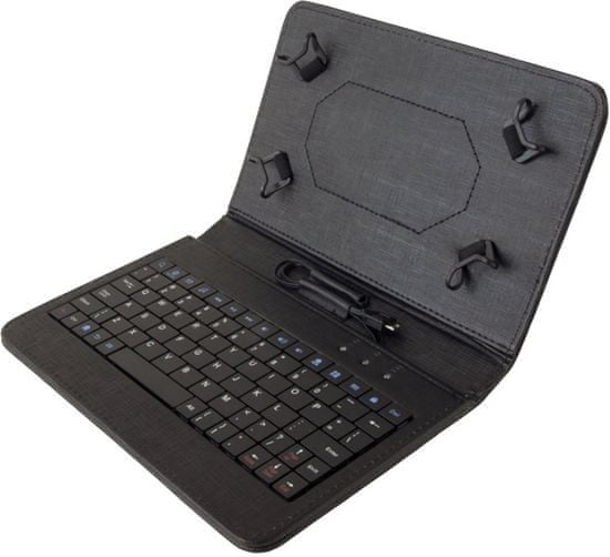 iGET Kožené pouzdro s klávesnicí pro 7 a 8" tablet, černá barva S7B