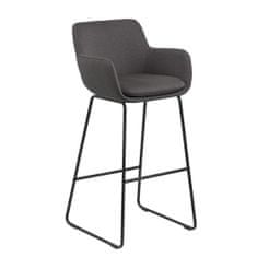 Design Scandinavia Barová židle Sarah (SET 2 ks), tmavě šedá