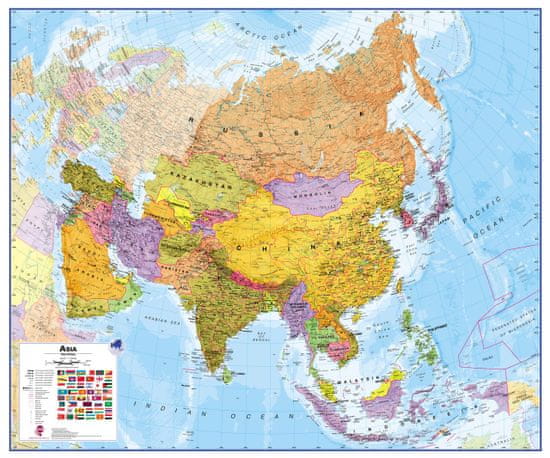 Asie politická nástěnná mapa 120x100 cm
