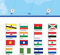 Svět politický nástěnná mapa 100x73 cm s vlajkami ČESKY - papír