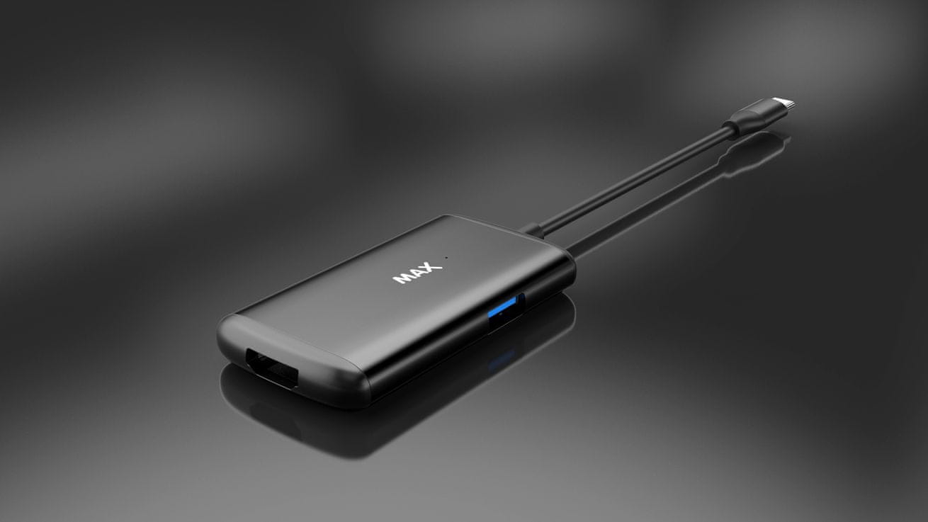 USB rozbočovač MUH4301C, černý