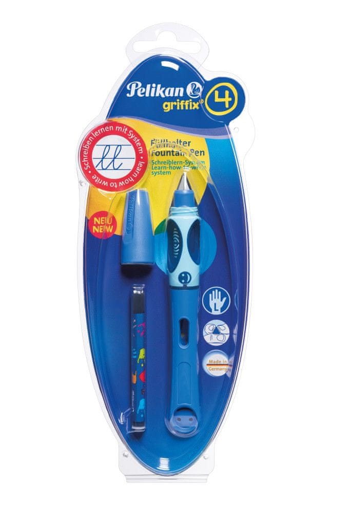 Pelikan Bombičkové pero pro leváky Griffix 4 modré