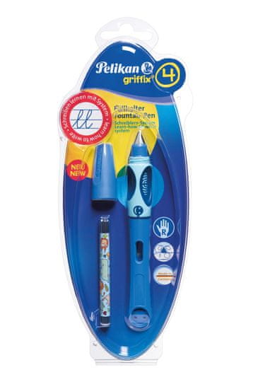 Pelikan Bombičkové pero pro praváky Griffix 4 modré