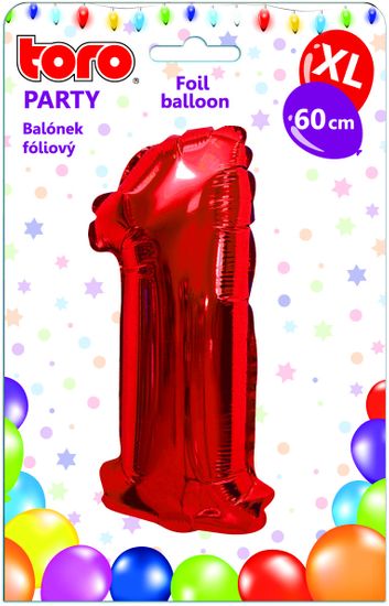 Toro Balónek XL Číslice 1 červená 60 cm