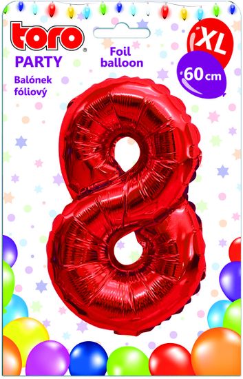 Toro Balónek XL Číslice 8 červená 60 cm