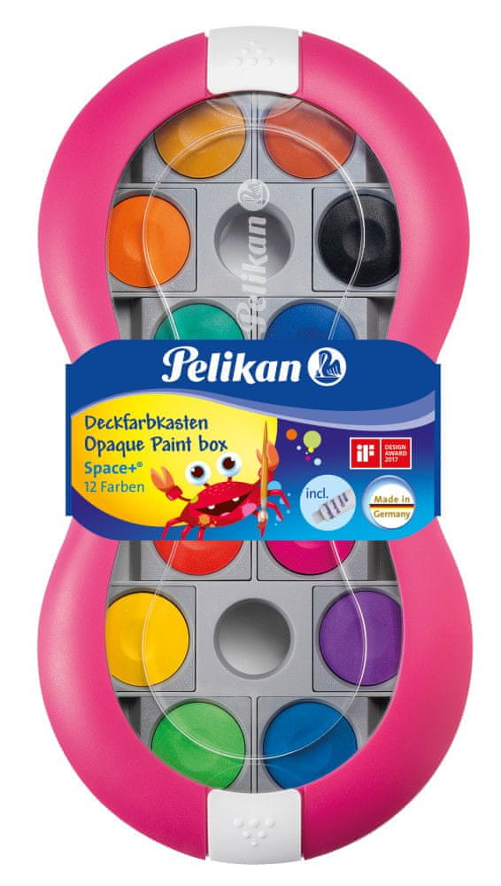Pelikan Vodové barvy Space+ 12 barev, růžové