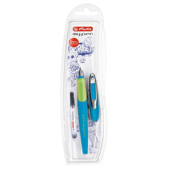Herlitz Bombičkové pero my.pen-M, modro/zelené