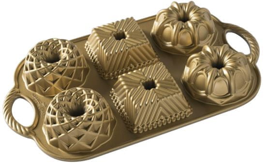 Nordic Ware Minibábovky plát se 6 formičkami zlatá