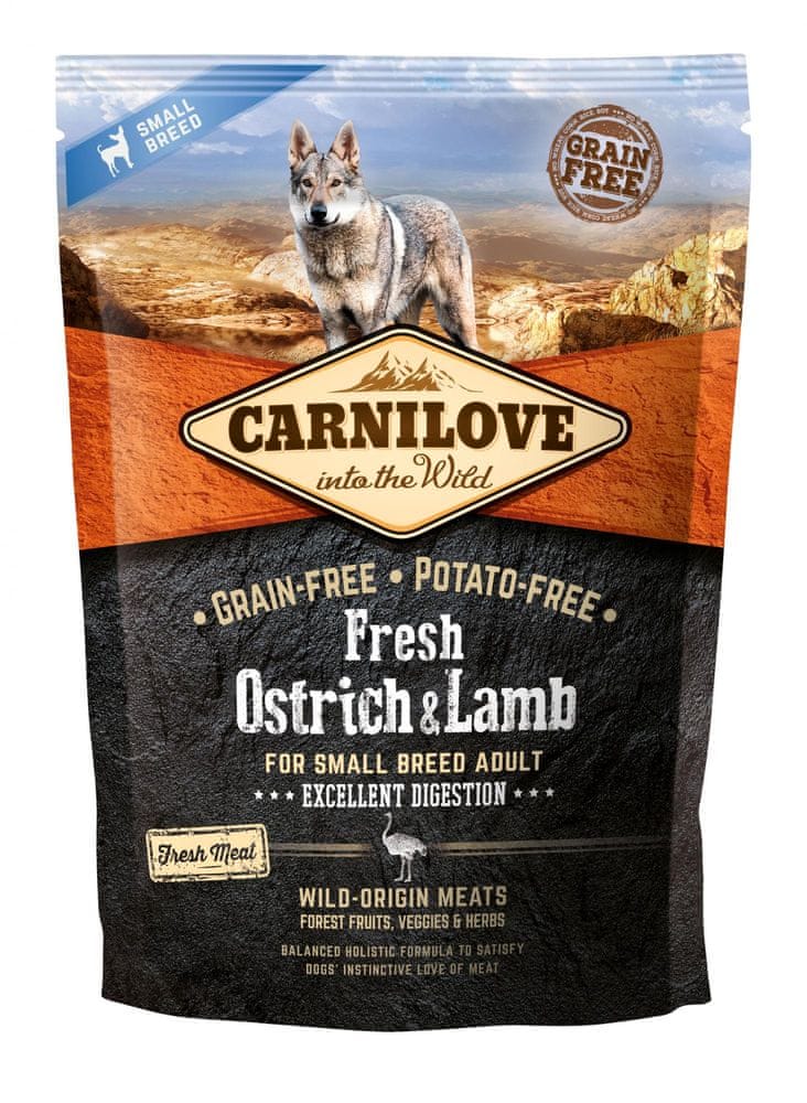 Levně Carnilove Dog Fresh Ostrich & Lamb for small breed 1,5kg