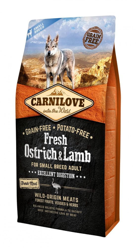Levně Carnilove Dog Fresh Ostrich & Lamb for small breed 6kg