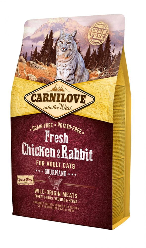 Levně Carnilove Chicken & Rabbit Gourmand for Adult cats 2 kg