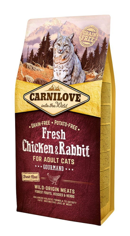 Levně Carnilove Chicken & Rabbit Gourmand for Adult cats 6 kg