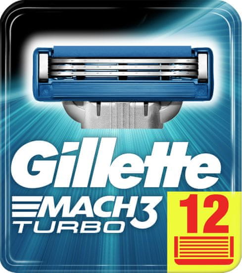 Gillette Mach3 Turbo holicí hlavice pro muže 12 ks