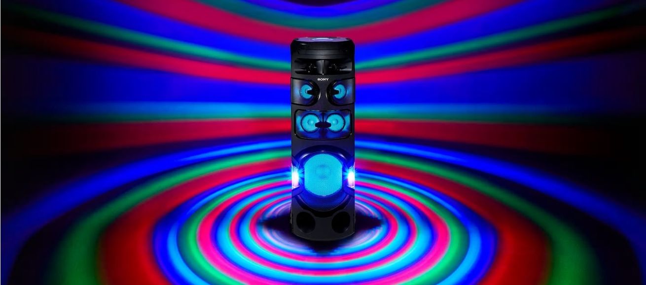 minisystém Sony MHC-V81D karaoke 360° party osvětlení