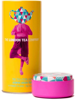 London Tea Company Fairtrade zelený čaj pyramidový s jasmínem v plechové dóze 15ks