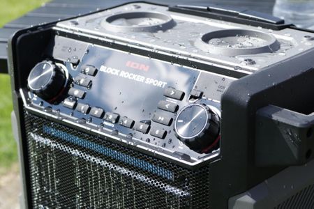 Reproduktor ION Block Rocker Sport Black černý voděodolný bluetooth rádio USB LED efekt nfc AUX-IN